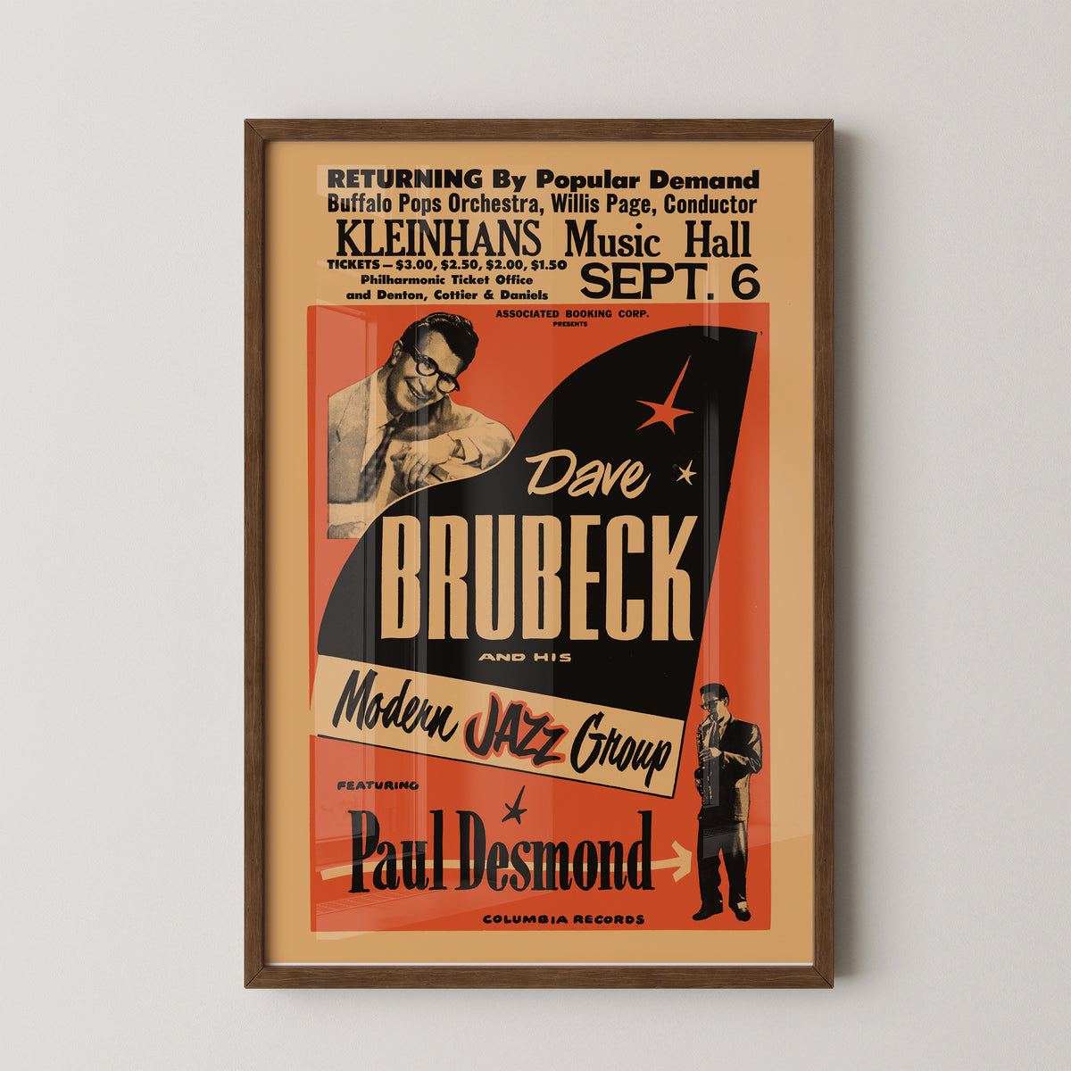 Dave Brubeck Vintage Poster – Cool Jazz Music Art