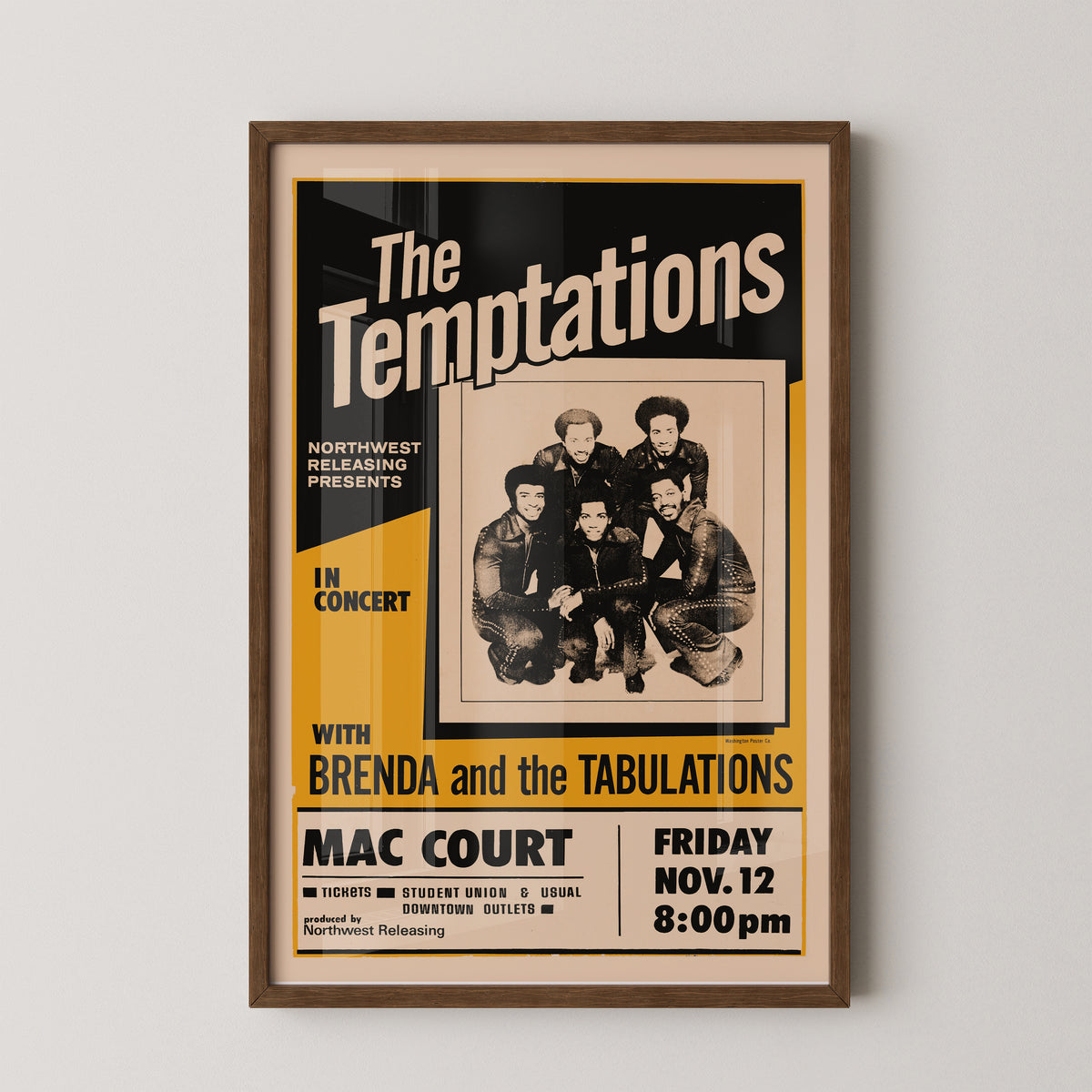The Temptations Concert Poster – Vintage Motown Soul Art