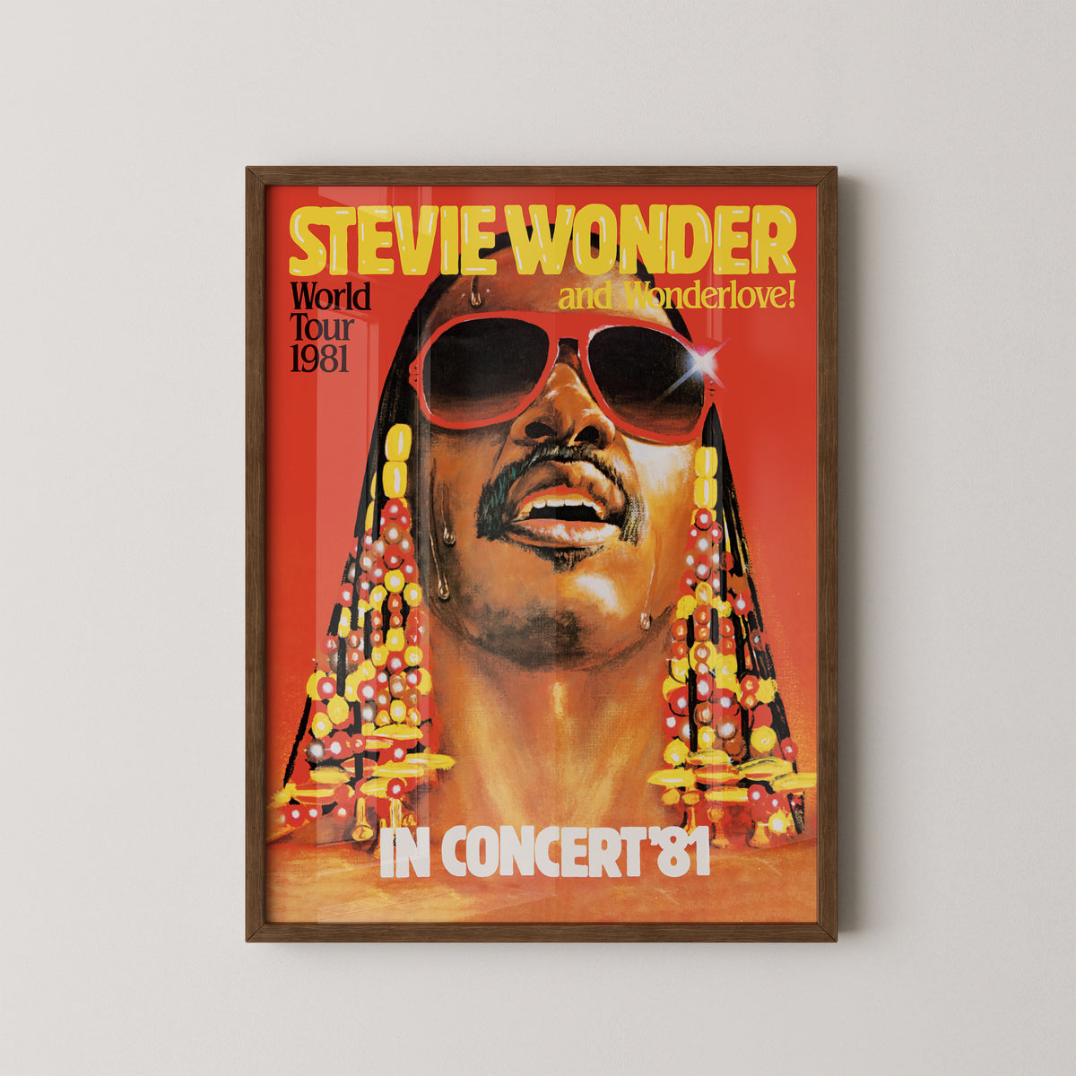 Affiche de concert de Stevie Wonder | Décoration murale de musique soul
