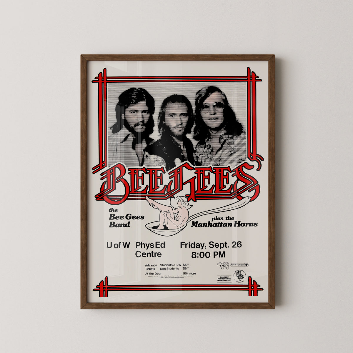 Bee Gees Vintage Concert Poster