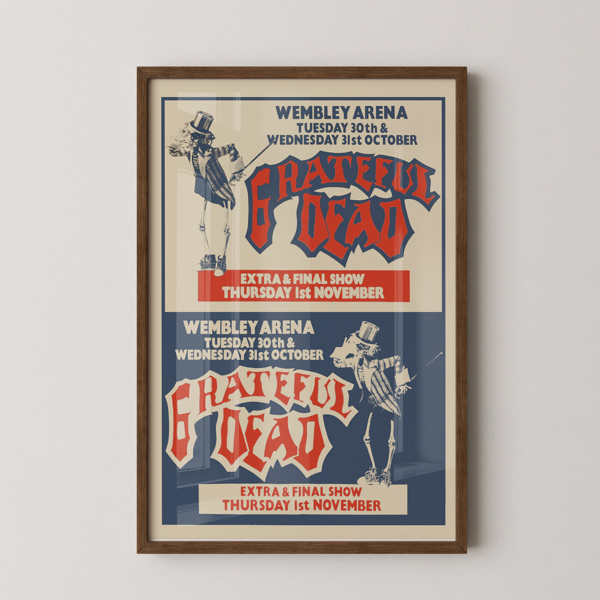 Grateful Dead Europe Tour 1990 Poster – Wembley Art