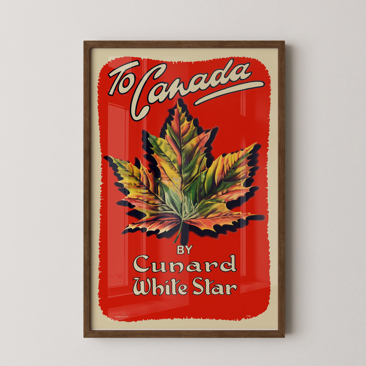 Kanada Reiseposter – Vintage Blattdesign