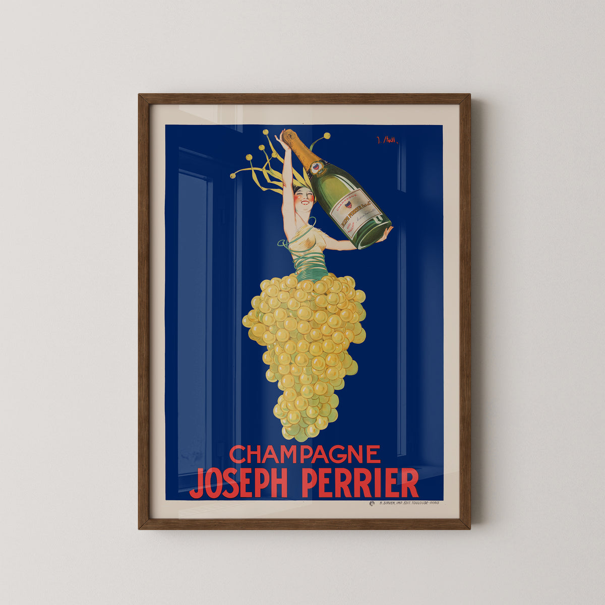 Joseph Perrier Champagner Poster | Vintage Bar Kunst