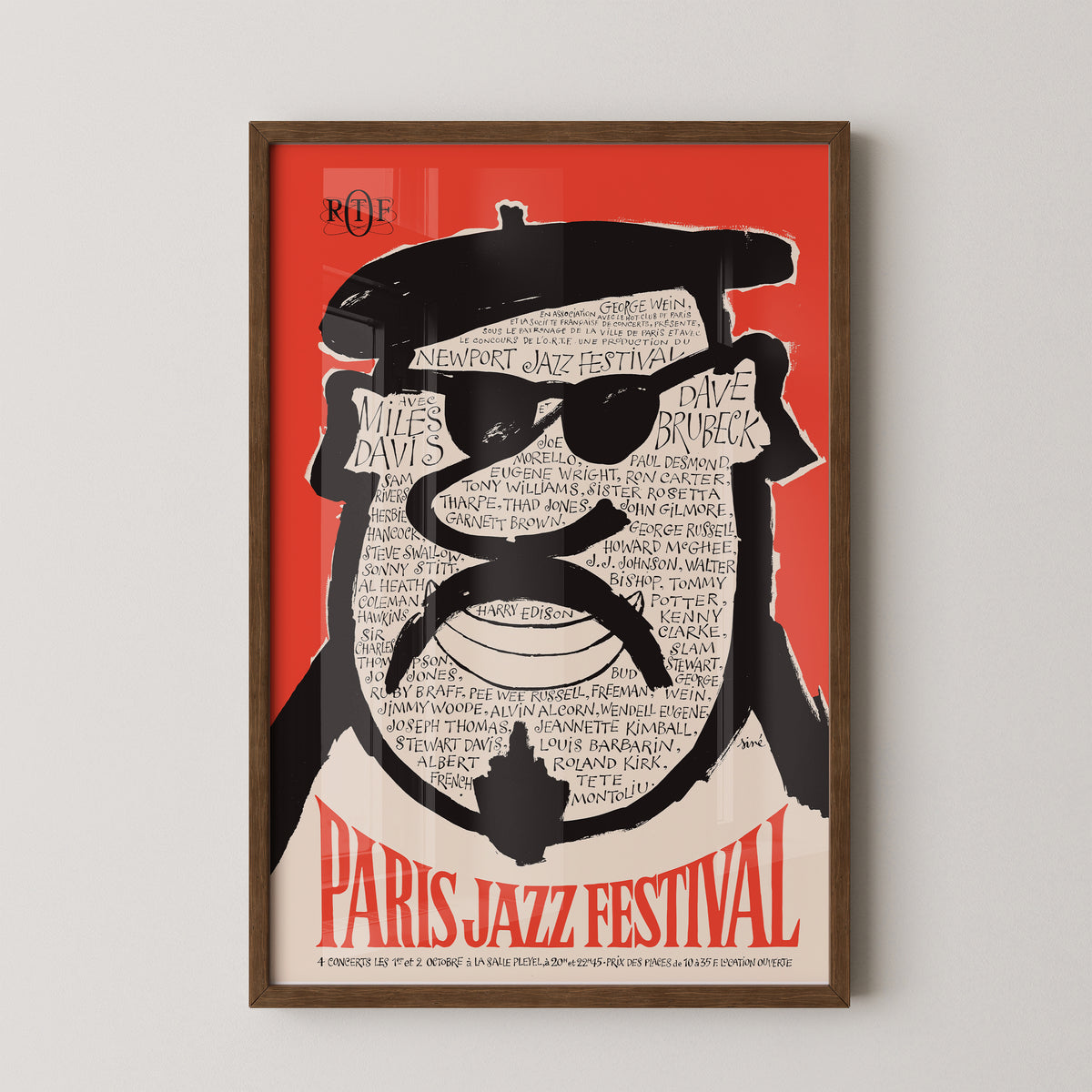Affiche du Festival de Jazz de Paris – Imprimé Miles Davis