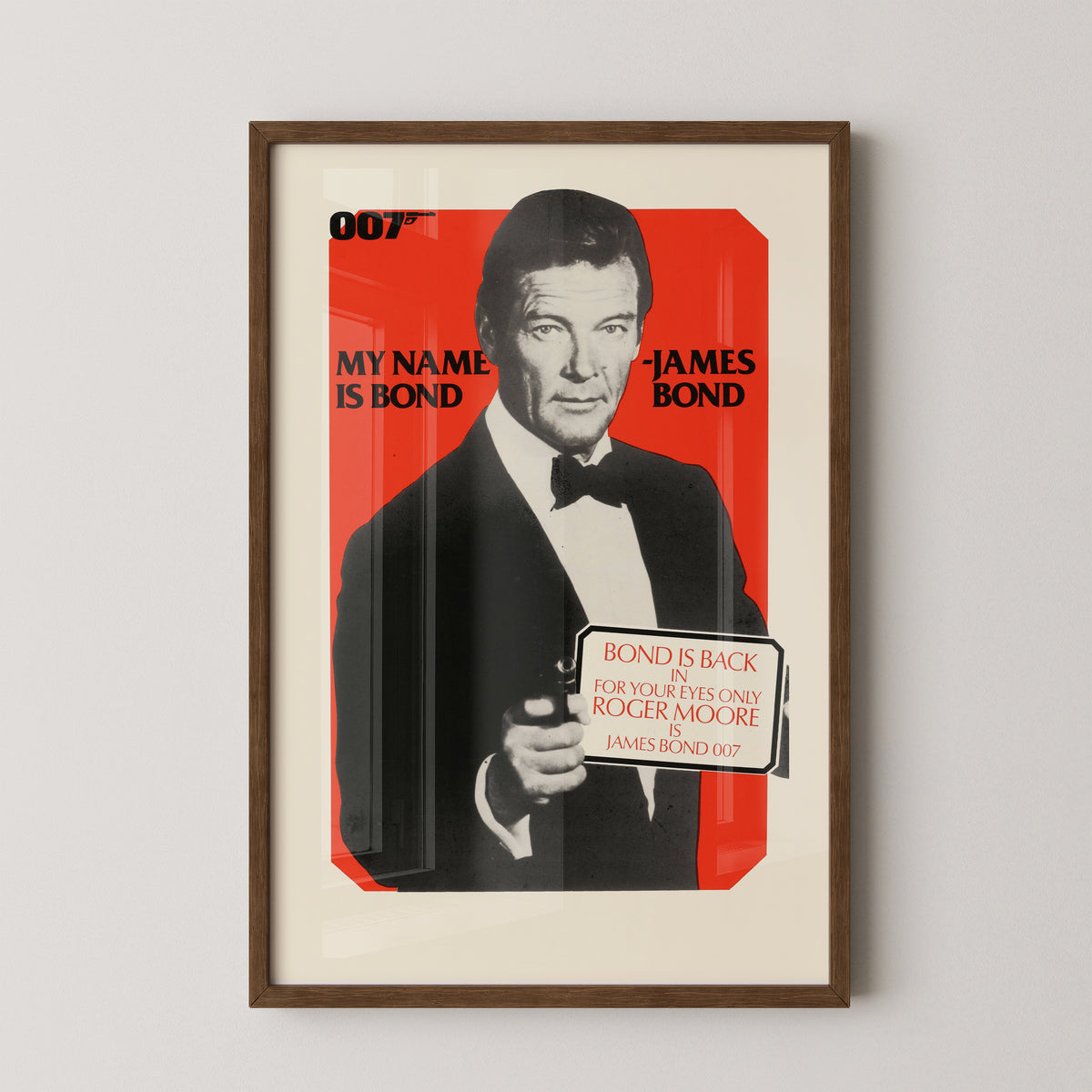 For Your Eyes Only Poster – Roger Moore James Bond Art