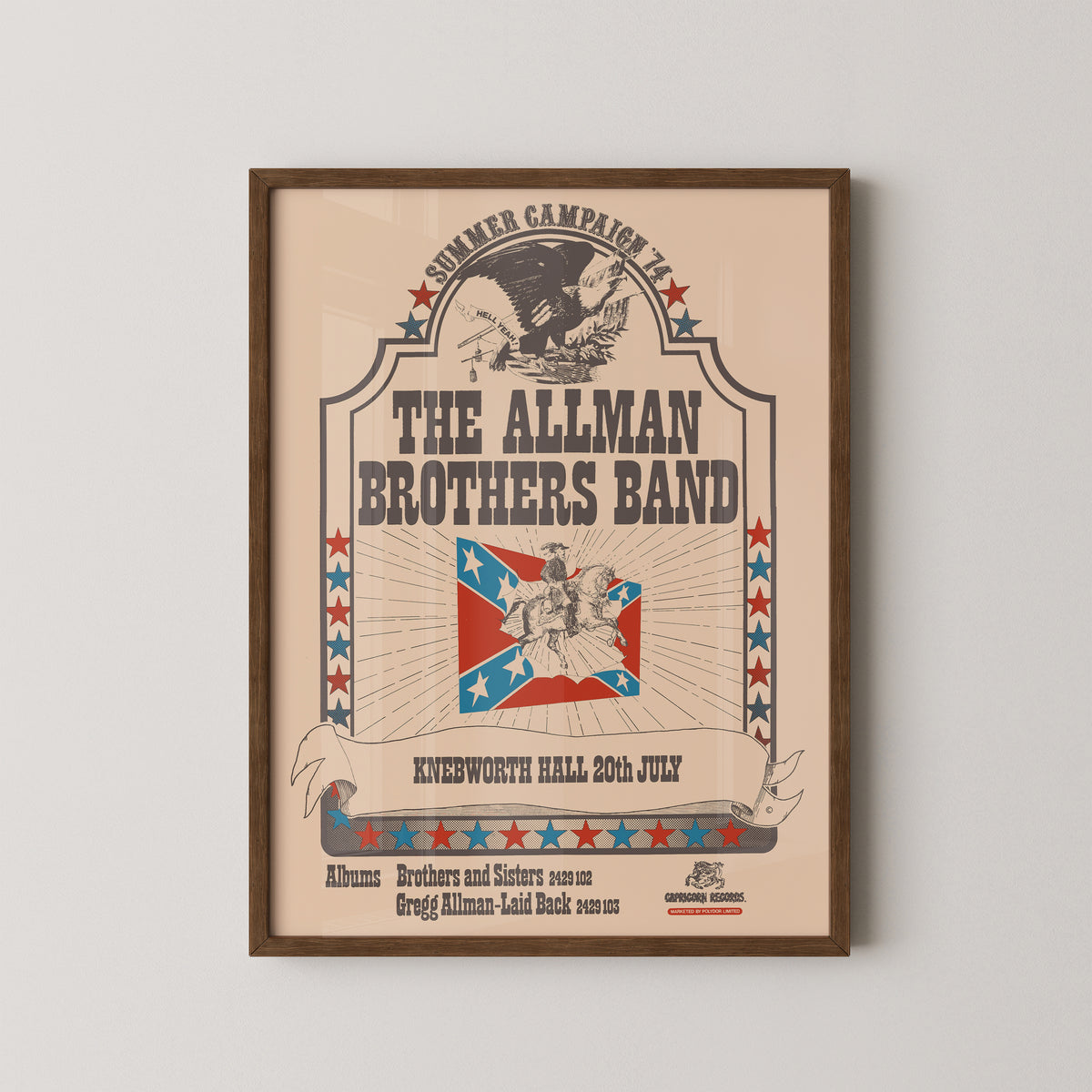 Affiche de concert des Allman Brothers Band – Southern Rock