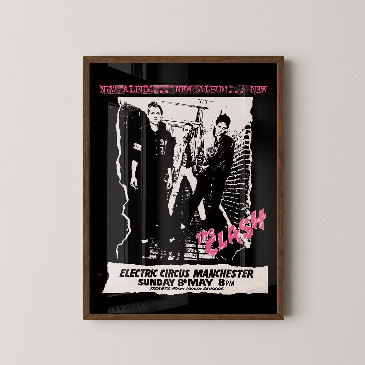 The Clash Manchester Concert Poster – Vintage Punk Art