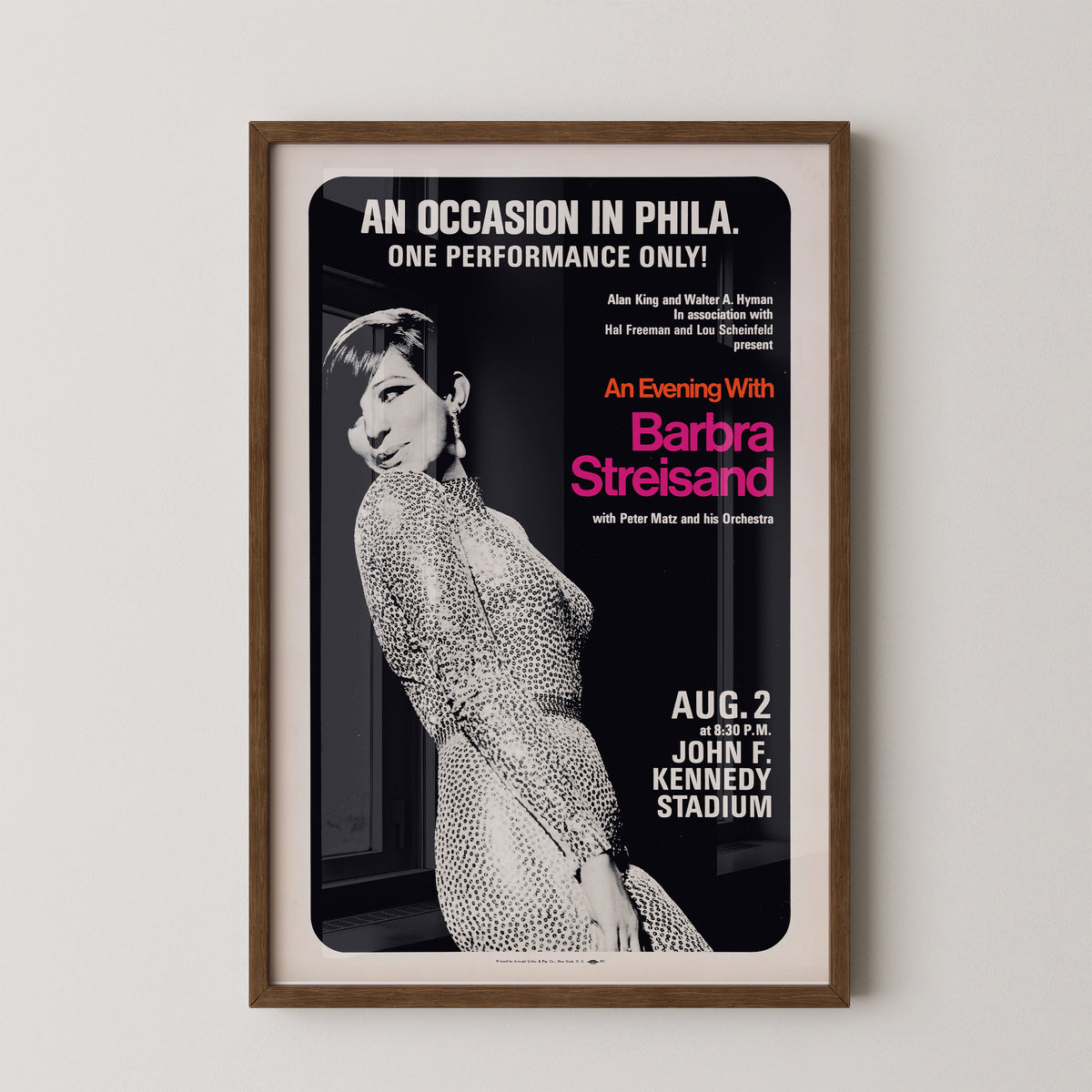 Barbra Streisand Concert Poster – Vintage Music Art