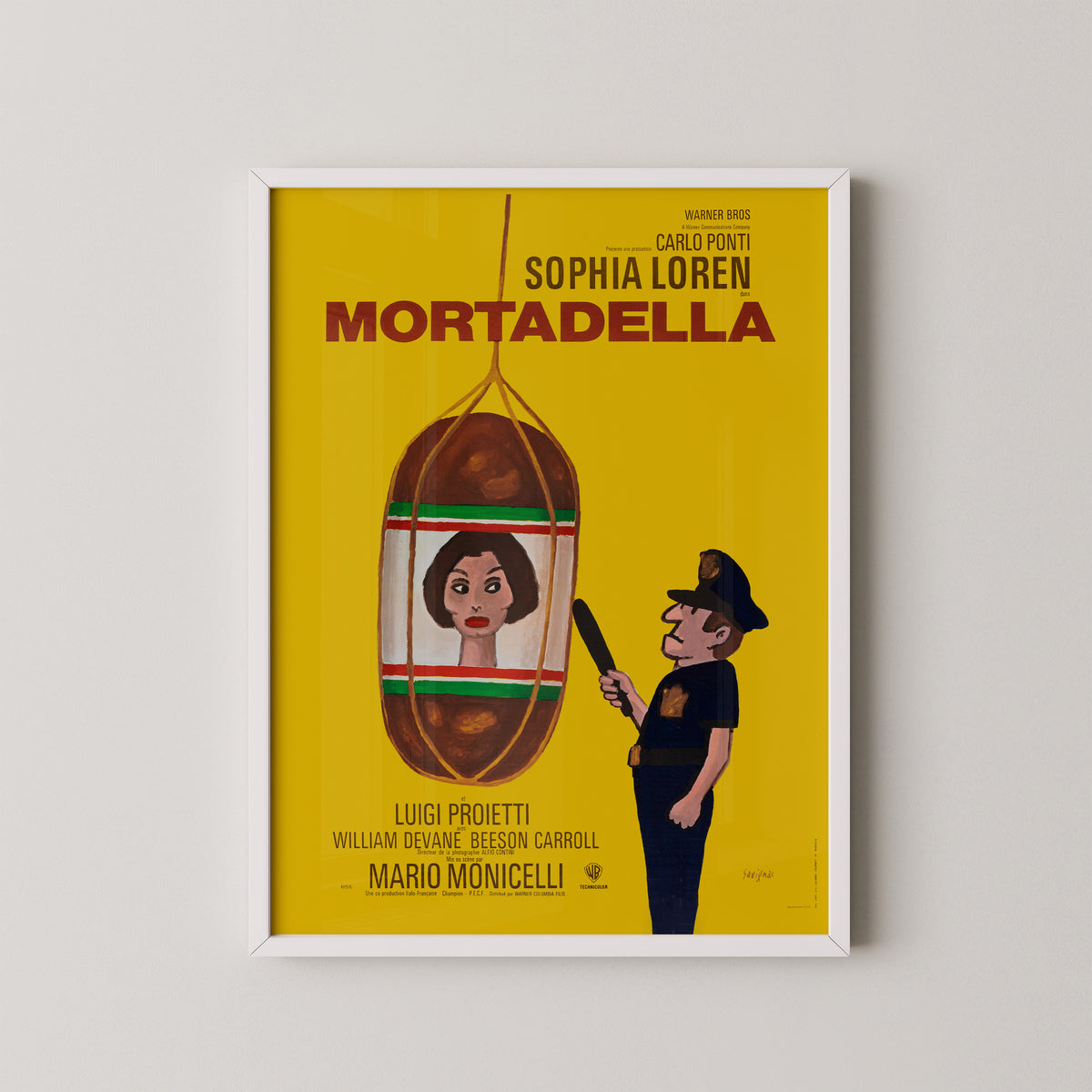 Mortadella Filmplakat – Sofia Loren Vintage-Druck