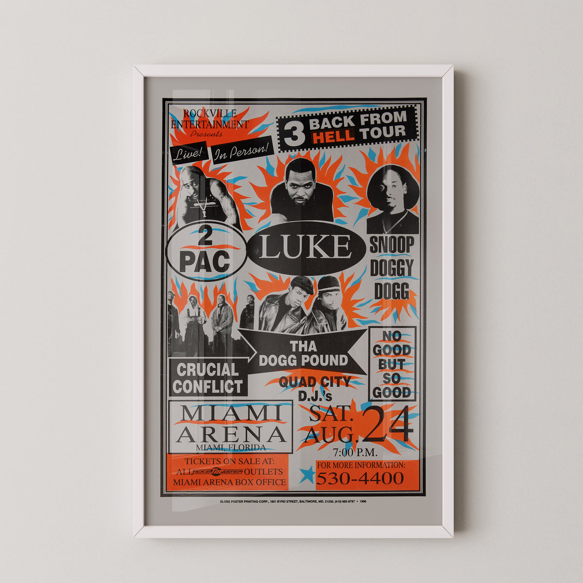 90er Hip-Hop-Poster – 2Pac