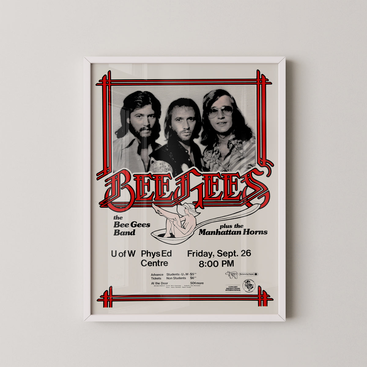 Bee Gees Vintage Concert Poster