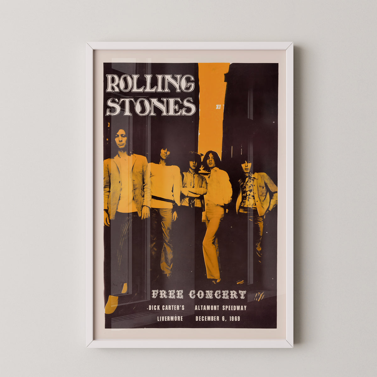 Rolling Stones 1969 Concert Poster – Vintage Rock Art