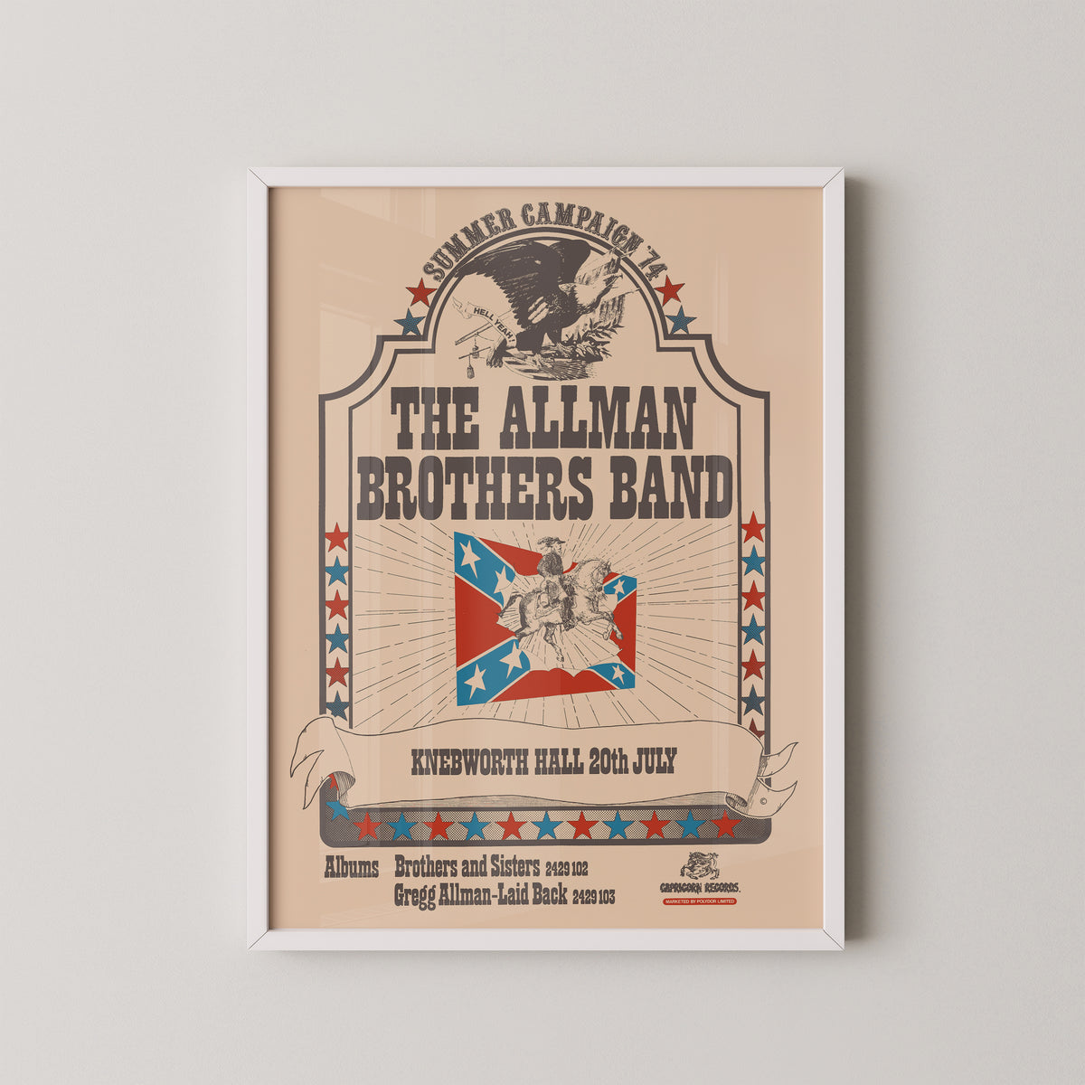 Affiche de concert des Allman Brothers Band – Southern Rock