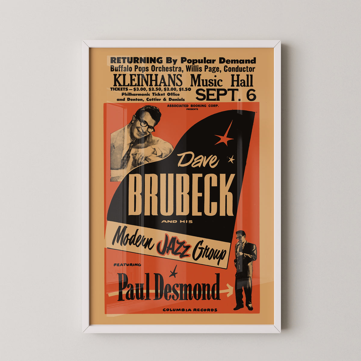 Dave Brubeck Vintage Poster – Cool Jazz Music Art