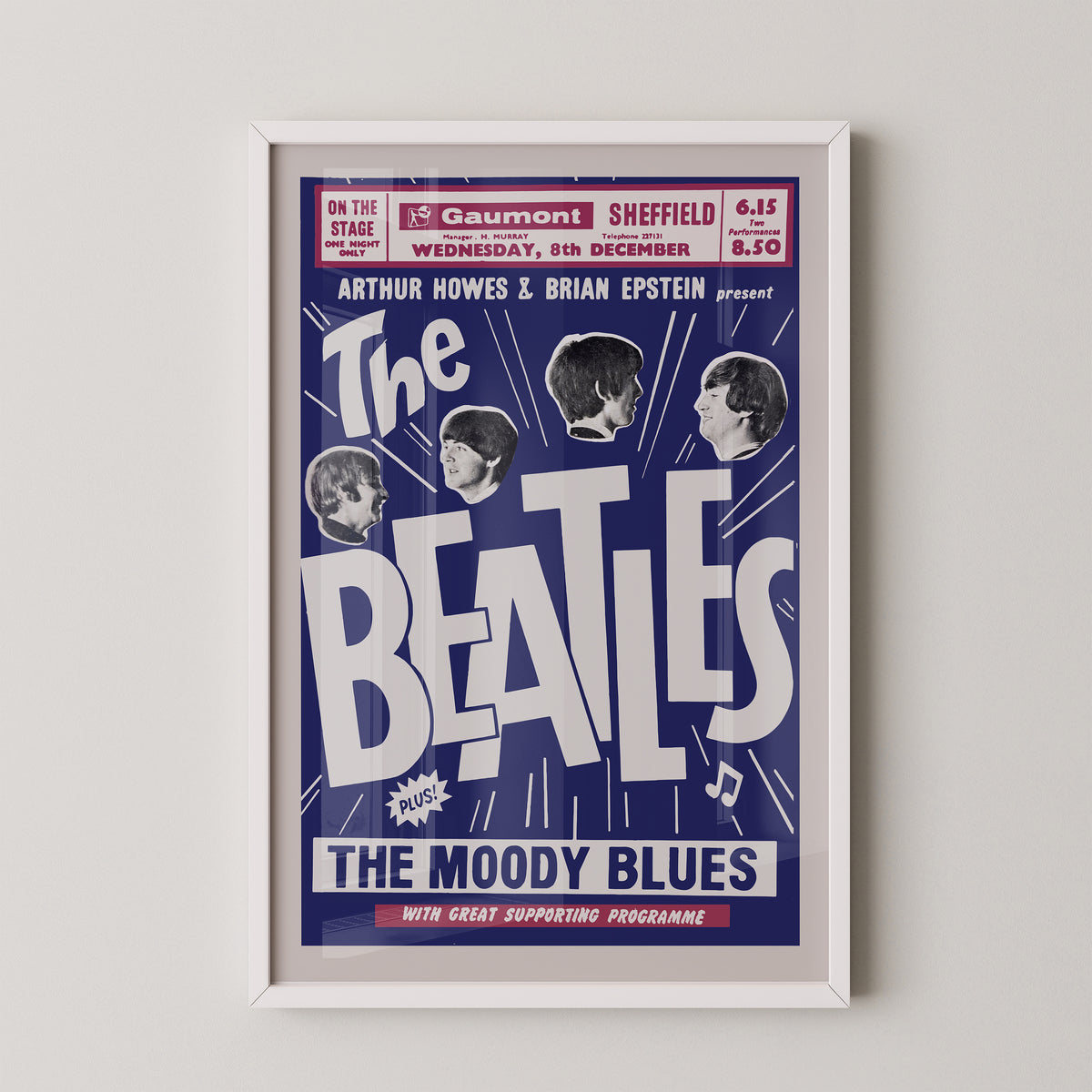 The Beatles Sheffield Concert Poster – Vintage Tour Art