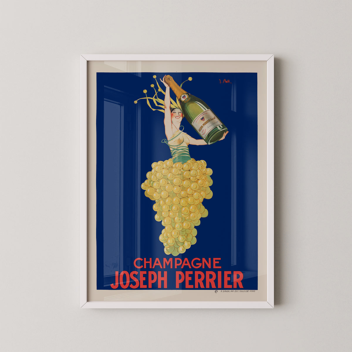 Joseph Perrier Champagner Poster | Vintage Bar Kunst