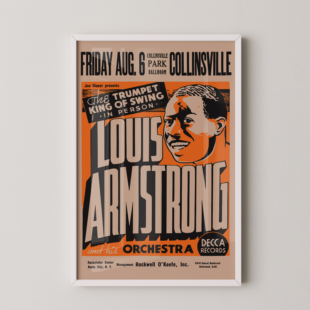 Louis Armstrong Collinsville Concert Poster