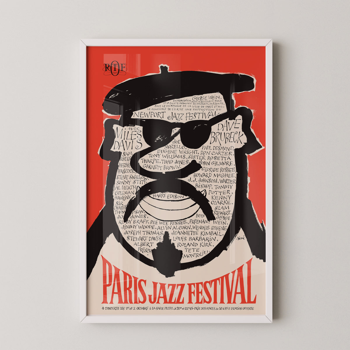 Affiche du Festival de Jazz de Paris – Imprimé Miles Davis