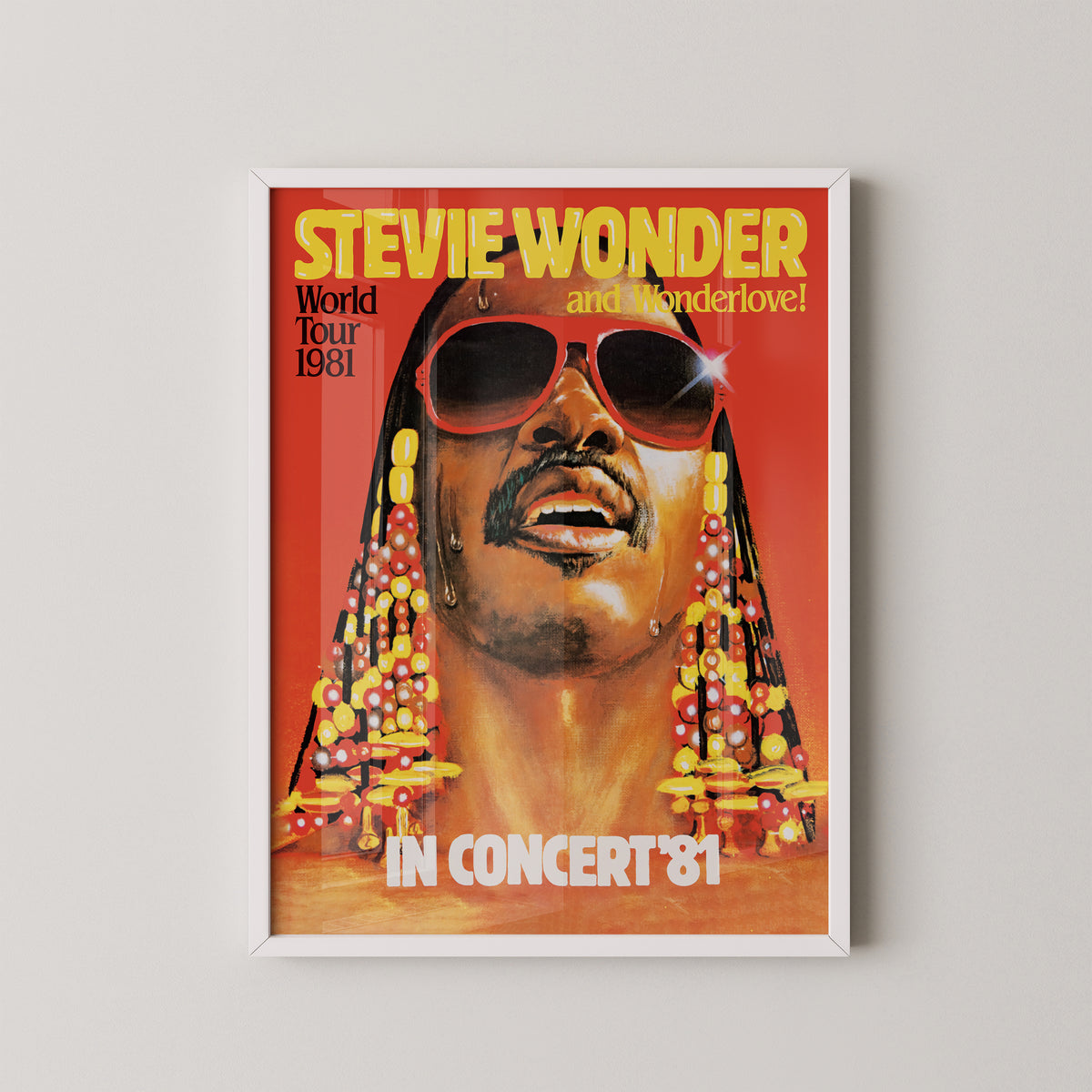 Affiche de concert de Stevie Wonder | Décoration murale de musique soul