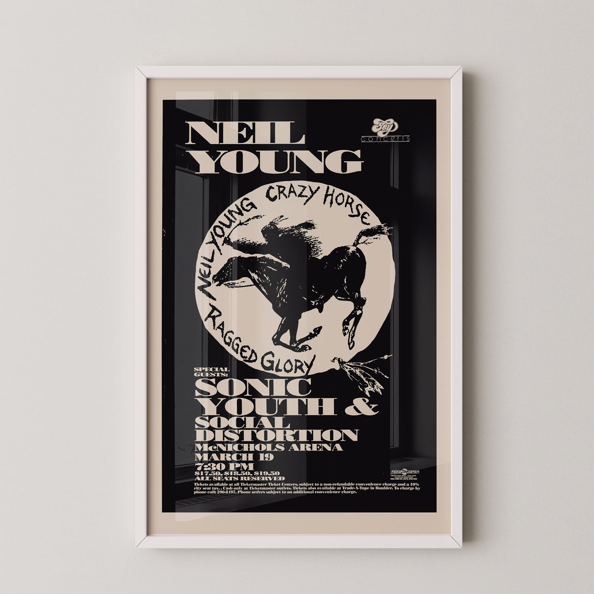 Neil Young Vintage Concert Poster