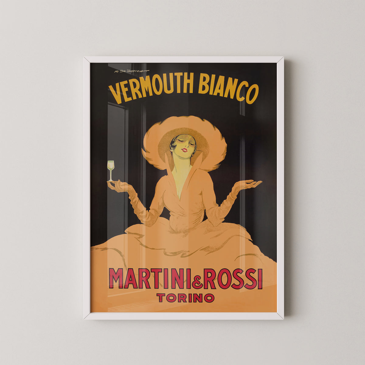 Martini Bianco Vintage Poster – Italian Vermouth Art