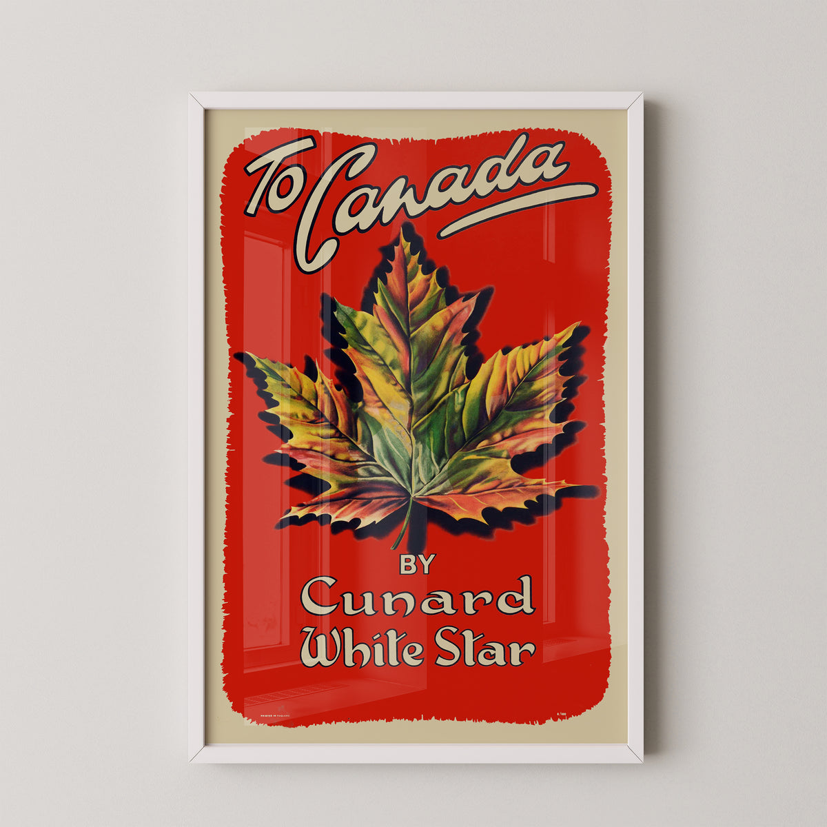 Vintage Canada Travel Poster – Maple Leaf Design