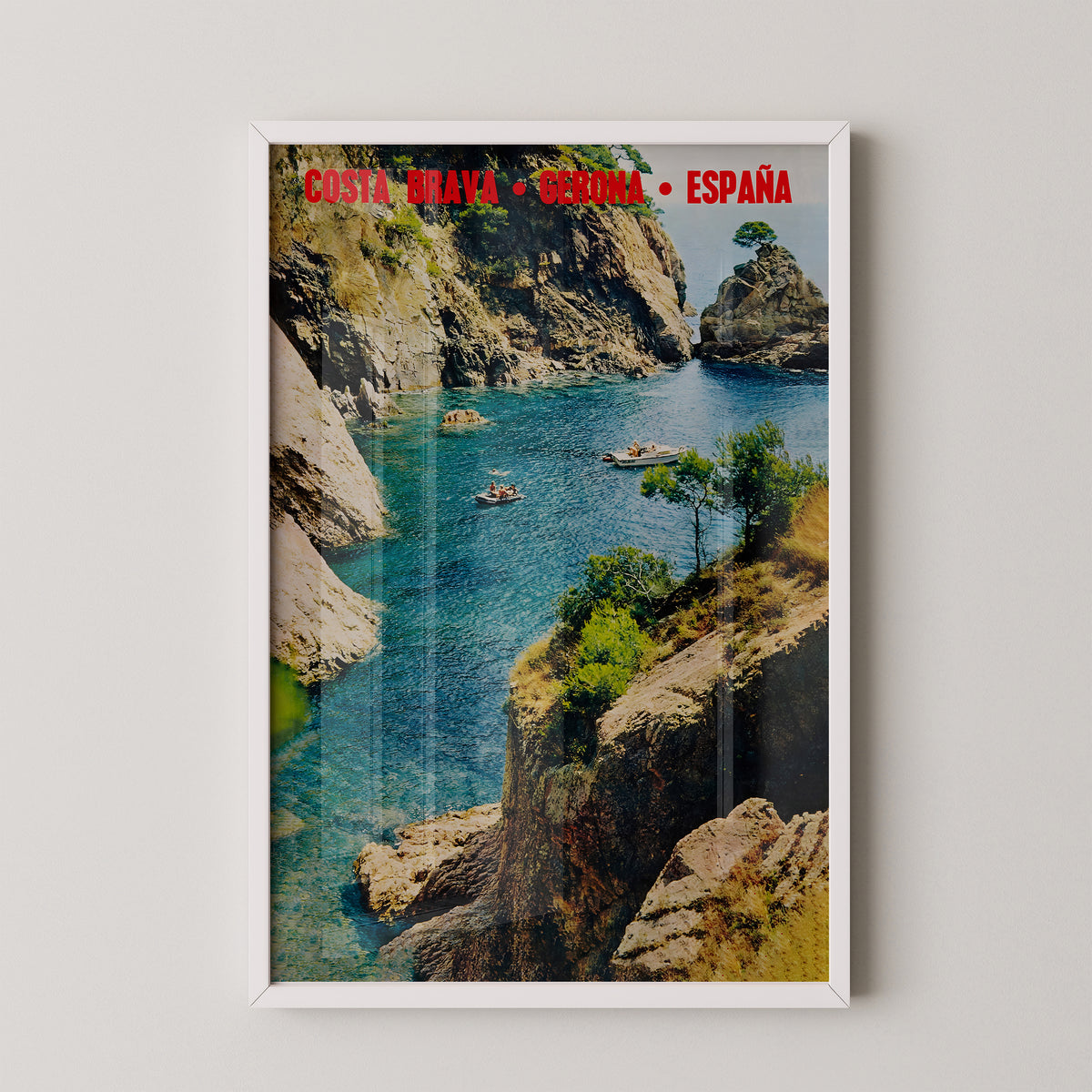 Costa Brava Vintage Coastal Travel Poster