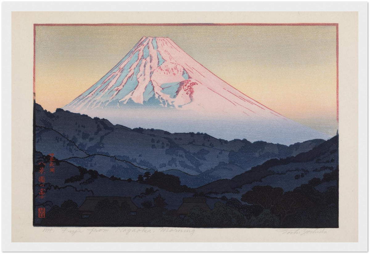 art print showcase of Tōshi Yoshida Showa, styled as japanese woodblock art