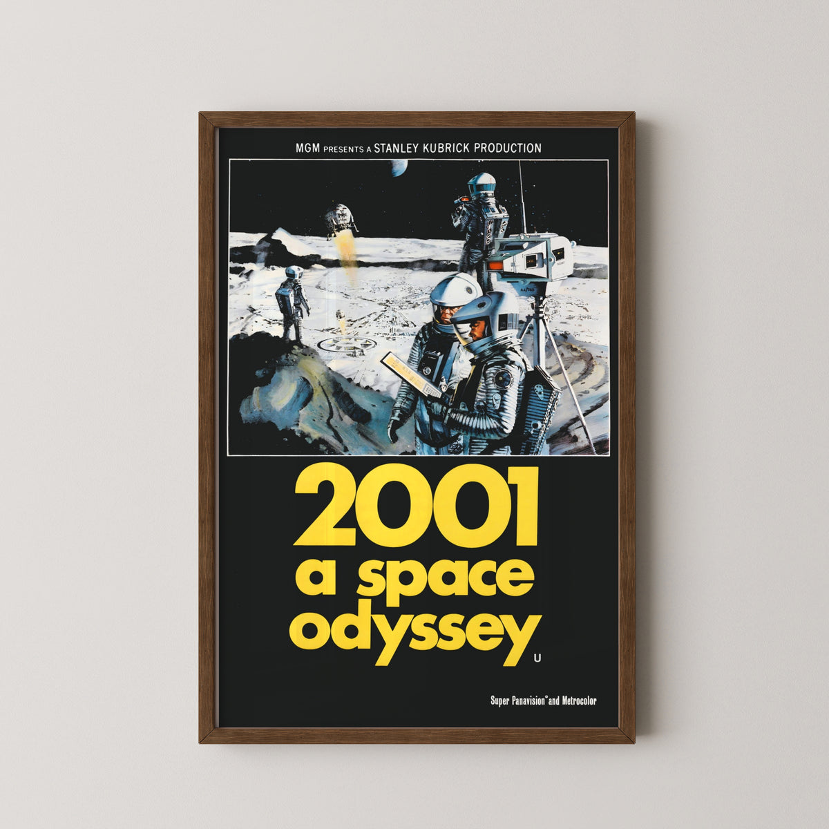 2001 space odyssey movie poster – darkwood frame mockup