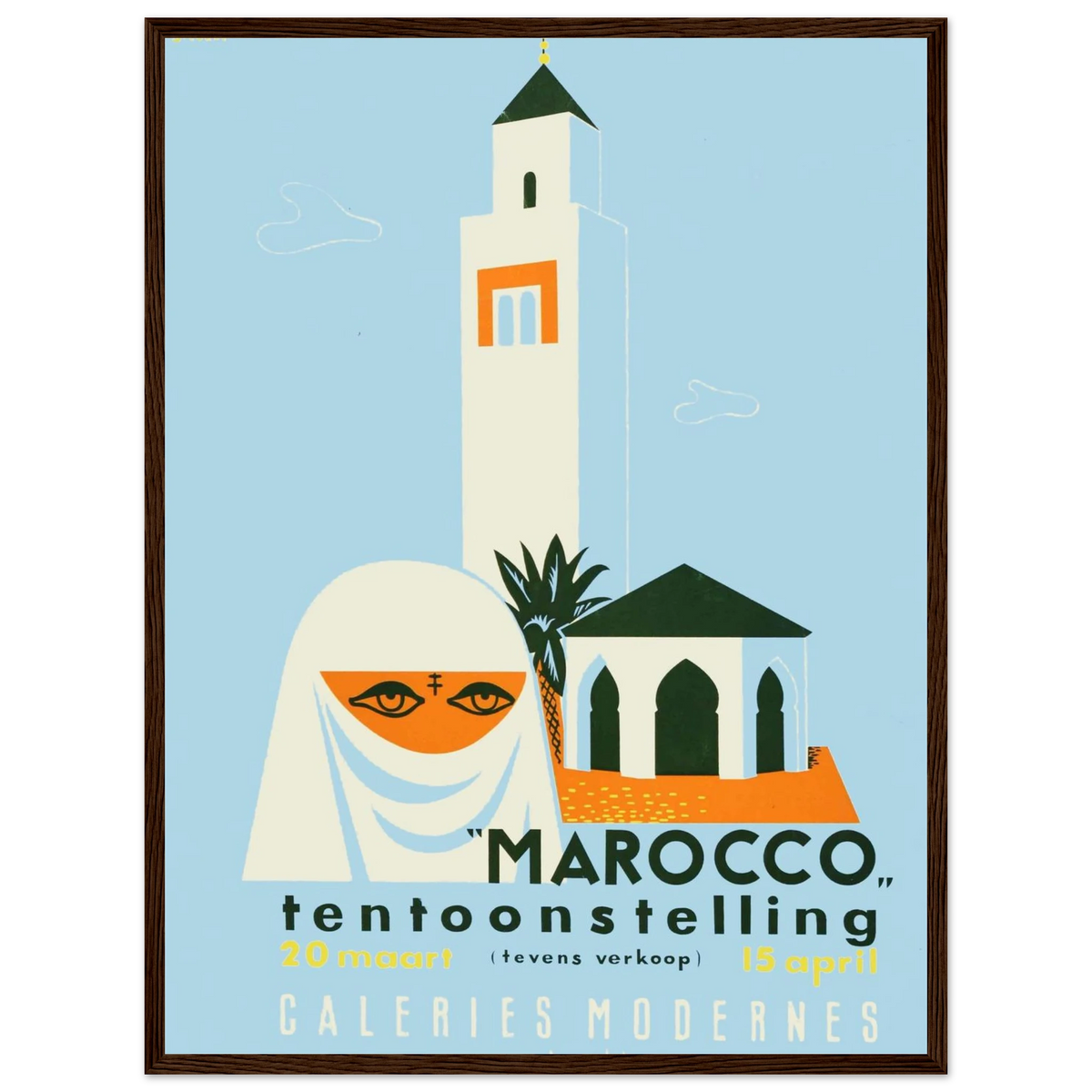 Vintage Morocco Travel Poster – alternate presentation