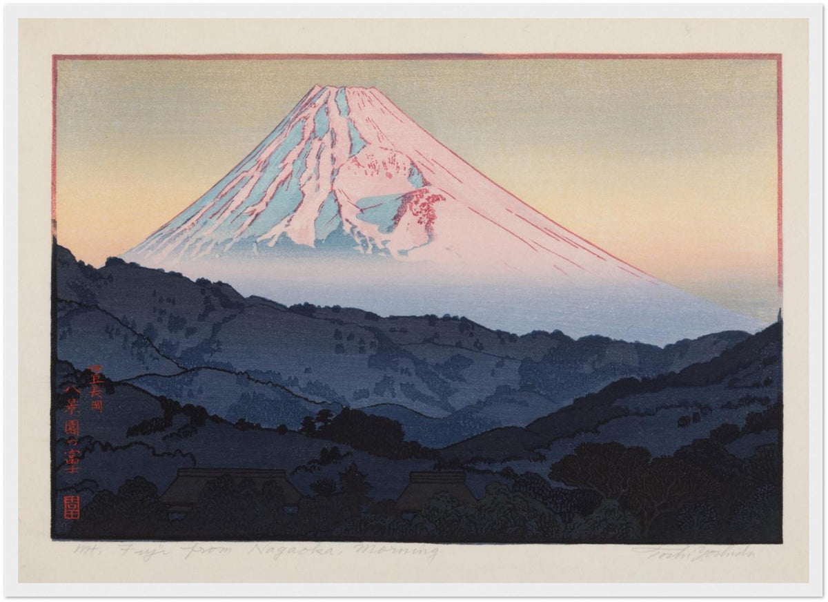 alternate poster view presenting Tōshi Yoshida Showa as japanese woodblock art