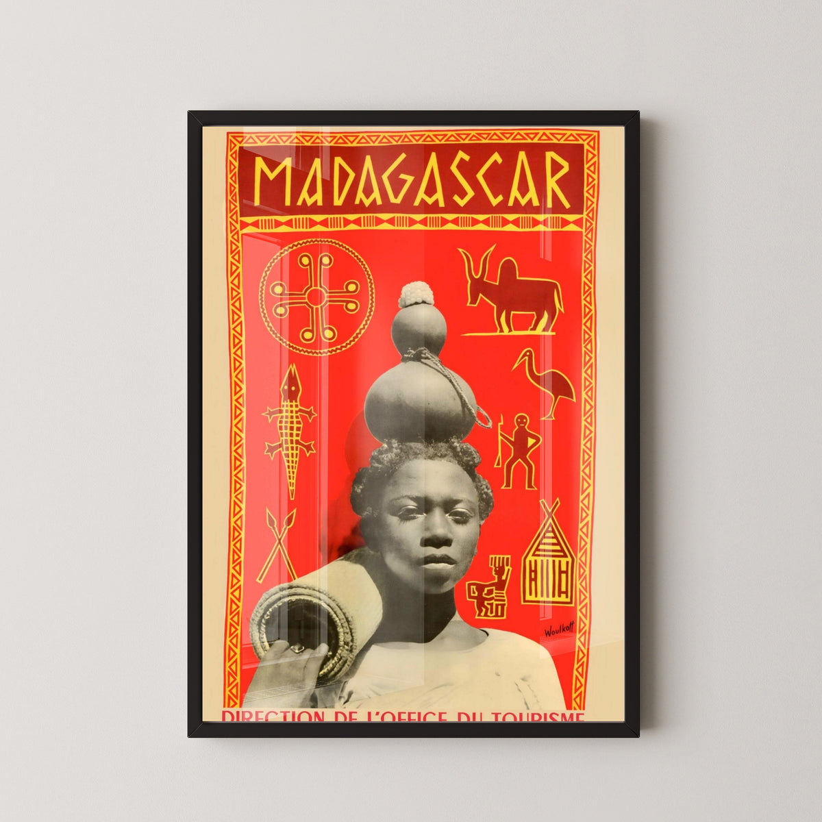 Madagascar Poster | African Travel Wall Art – black frame mockup