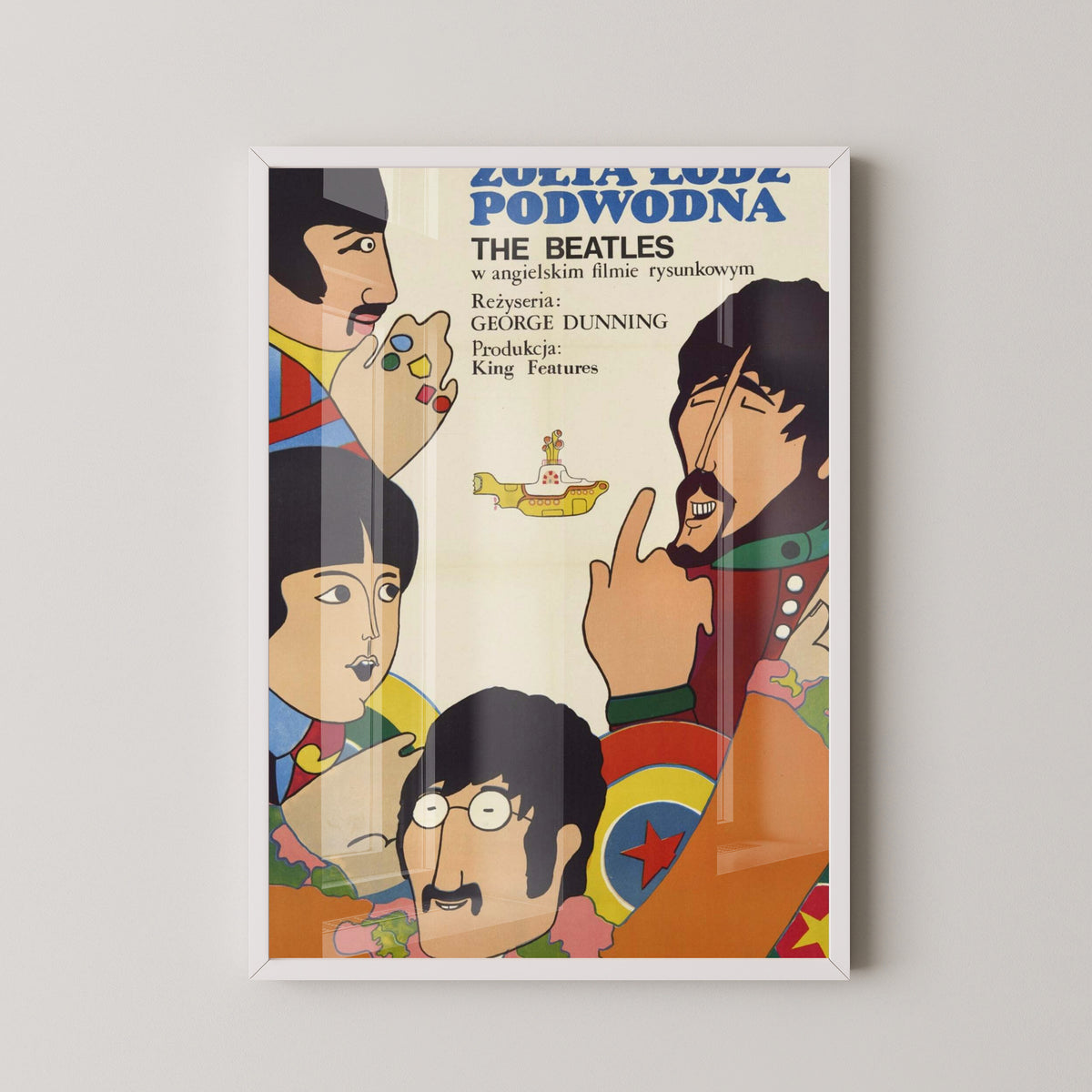 The Beatles Polish Graphic Concert Poster – white frame mockup