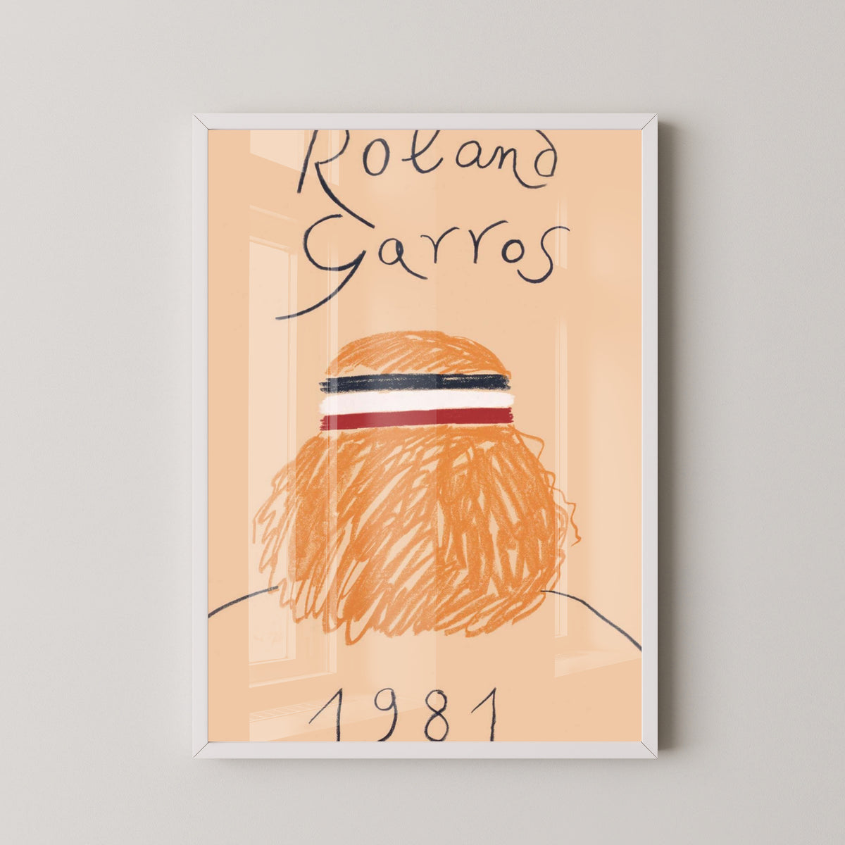 Roland-Garros 1981 Poster – French Open Tennis Art – white frame mockup