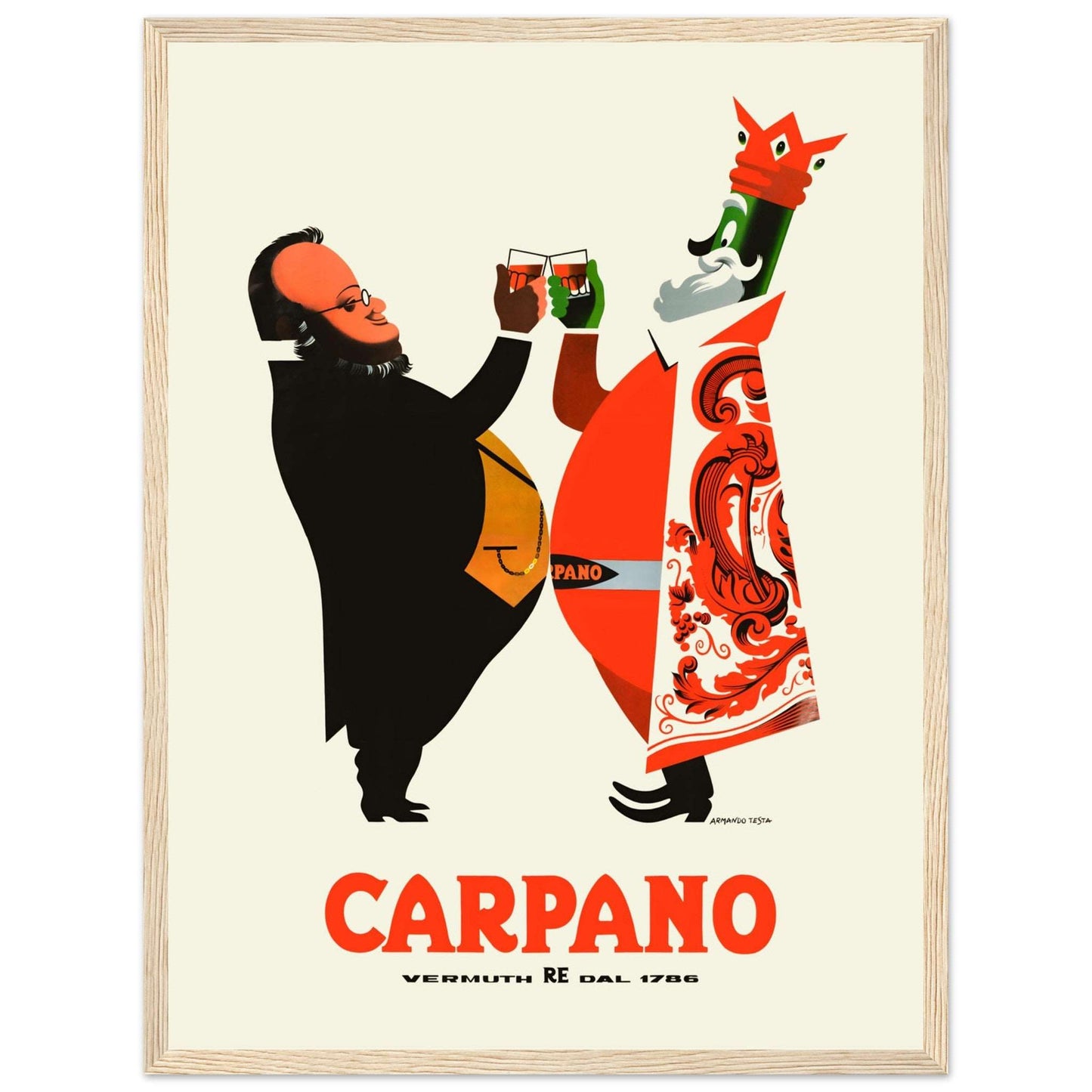 Vintage Carpano vermouth advertisement with elegant illustration and modernist style