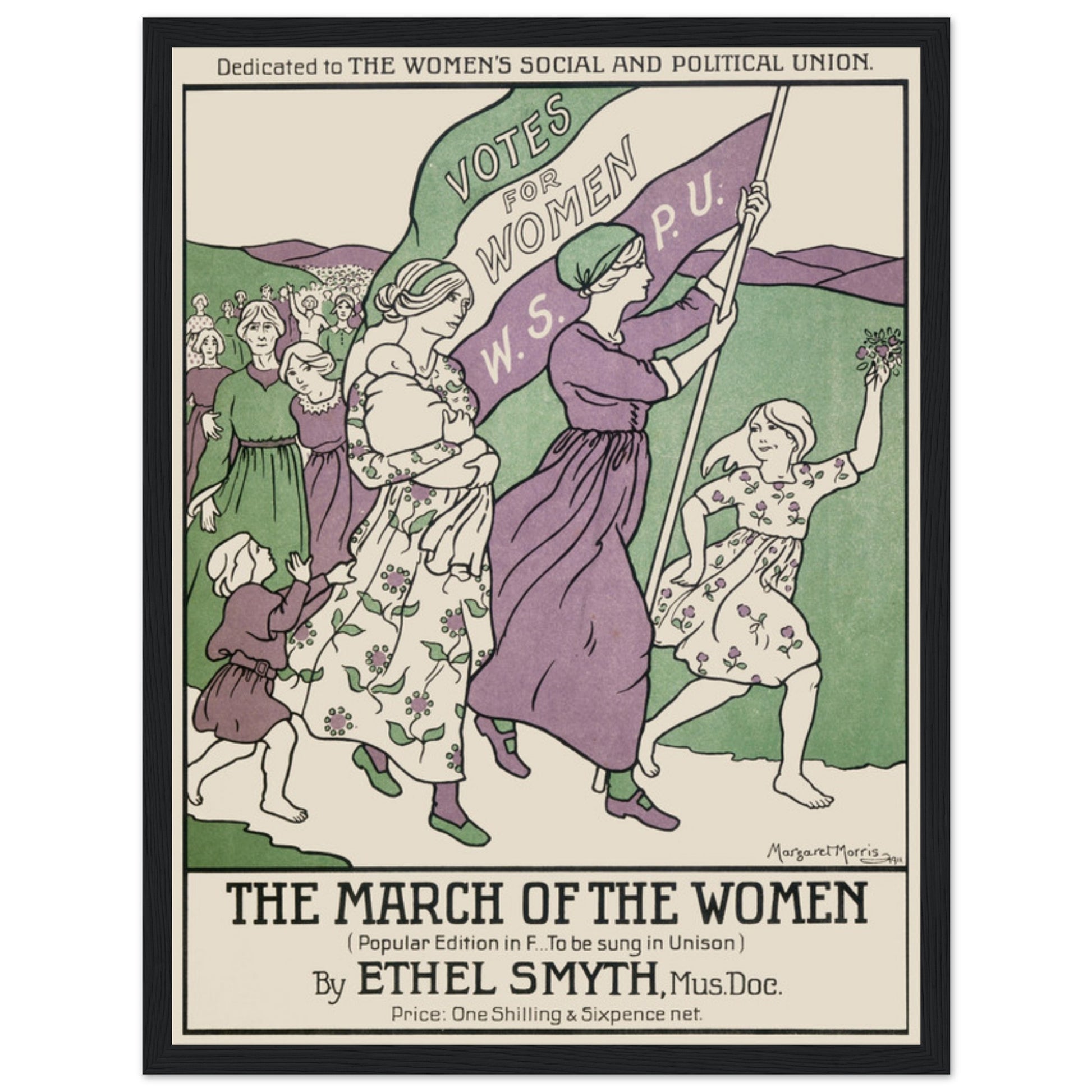 Detailed view of the feminist vintage poster showcasing 1950s-inspired women’s art, with bold colors and empowering imagery.