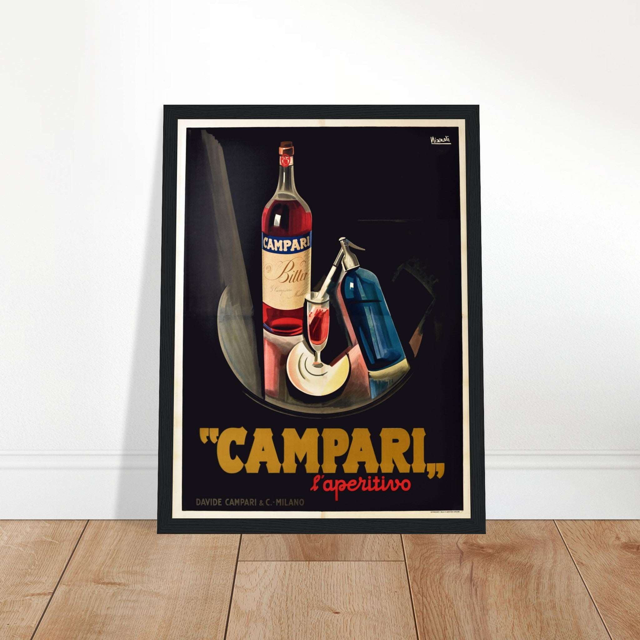 Elevate your space with this Campari retro poster, a stunning tribute to Italian aperitif culture and vintage advertising art. Featuring bold, eye-catching mid-century design, this Italian cocktail poster is perfect for home bars, kitchens, and restaurants. Inspired by classic Campari ads, this print embodies the elegance of Italy's aperitivo tradition. A must-have for lovers of vintage decor, mixology, and classic Italian drinks. Add a timeless touch of Italian charm to your walls today! Order now!