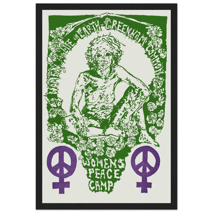 Vintage feminist ecologist poster with Greenpeace and anti-climate change messaging, perfect for eco-conscious home decor and Women’s Day