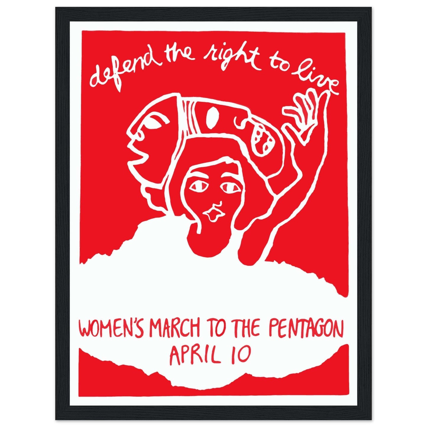 Vintage feminist Women’s March poster, perfect for celebrating International Women’s Day and adding empowering women's art to your space.