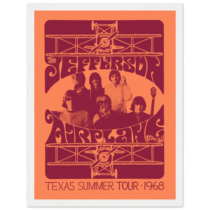 Jefferson Airplane vintage music poster with abstract typography and band imagery