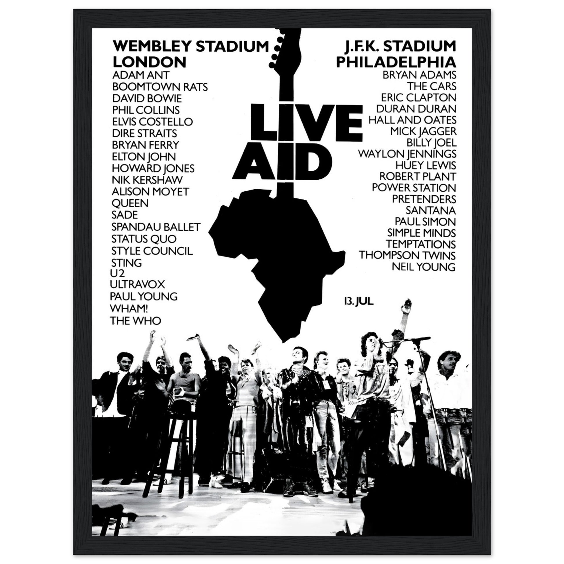 Live Aid 1985 Concert Poster – Charity Rock Event – Poster Peak