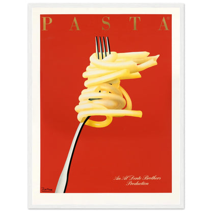 Retro Italian pasta advertising print perfect for kitchen wall decor