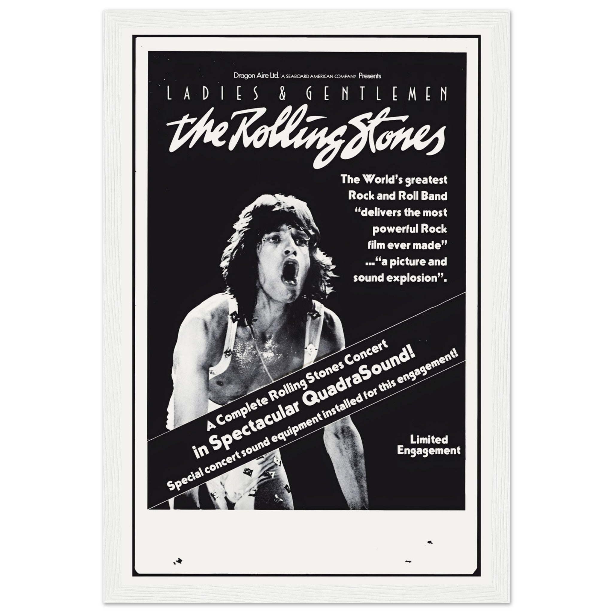 Vintage Rolling Stones band photography poster for classic rock fans