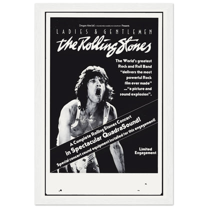 Vintage Rolling Stones band photography poster for classic rock fans