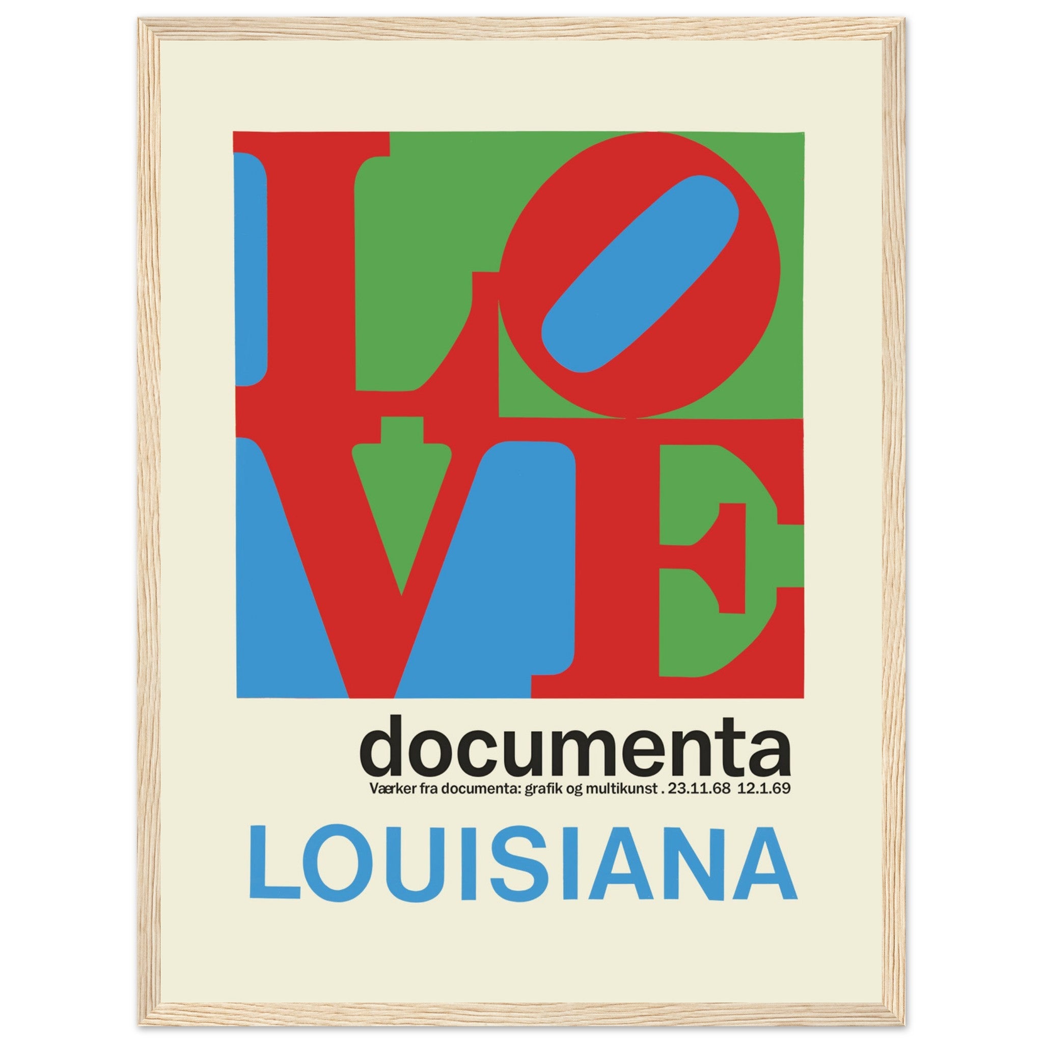 Vintage modern graphic design poster inspired by Documenta exhibition aesthetics