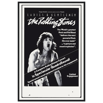 Retro Rolling Stones wall art print inspired by legendary rock concert era