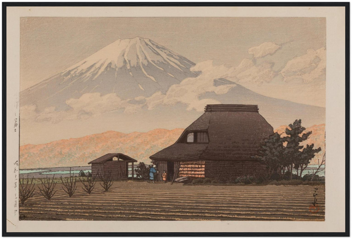 Hasui Narusawa Fuji, mount fuji wall art shown as a artwork display variation