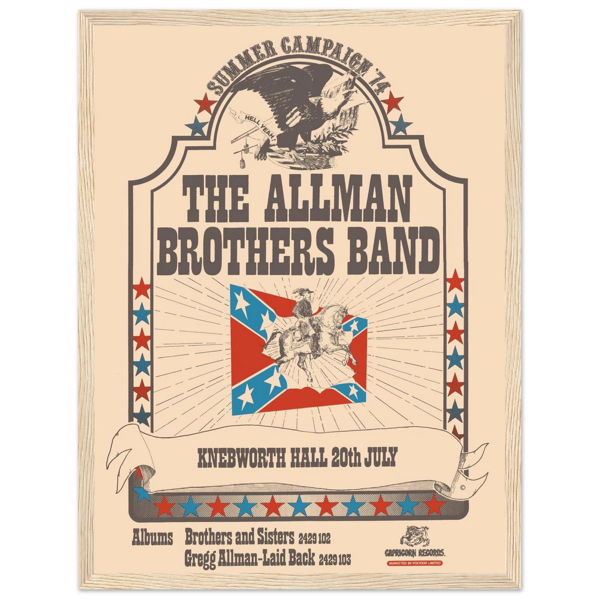 Allman Brothers Band Concert Poster – Southern Rock – Poster Peak