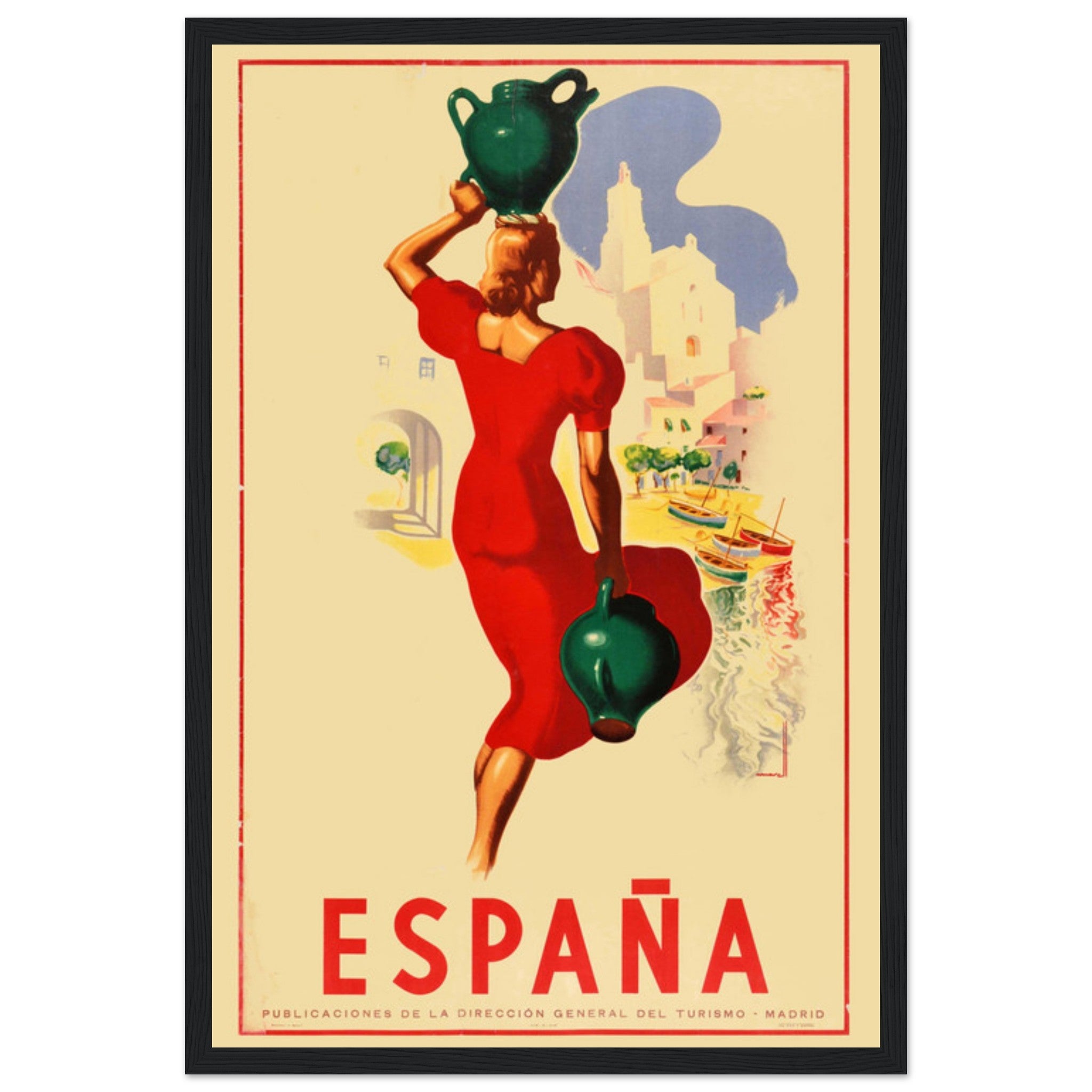 Charming Andalusia Spain vintage poster capturing the beauty of Spanish landscapes and culture. Perfect for lovers of Spain and vintage art prints.