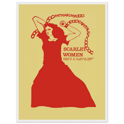 Anti-capitalist feminist wall art highlighting revolutionary women, worker solidarity, and empowerment in bold graphic poster style.